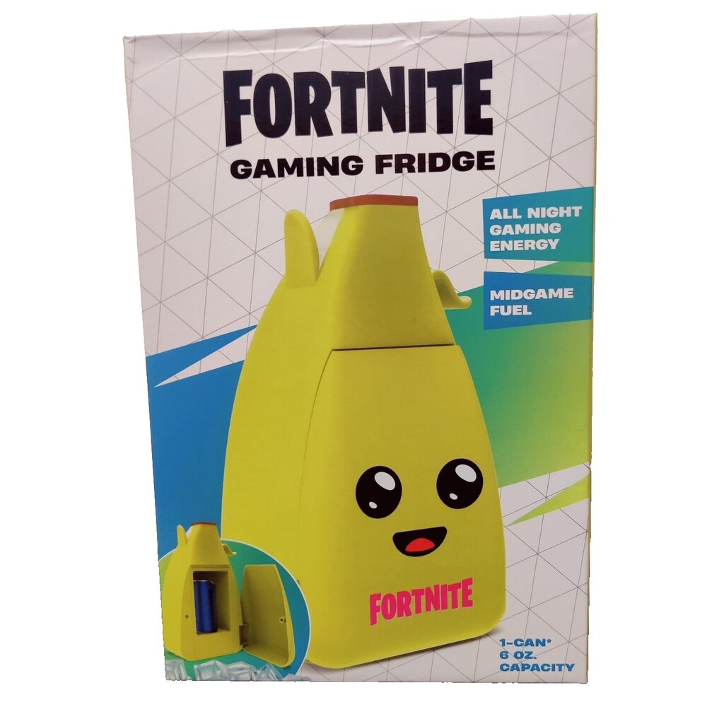 Fortnite Gaming Fridge "Peely" Portable Tabletop Mini Fridge Yellow 1-Can 6 oz